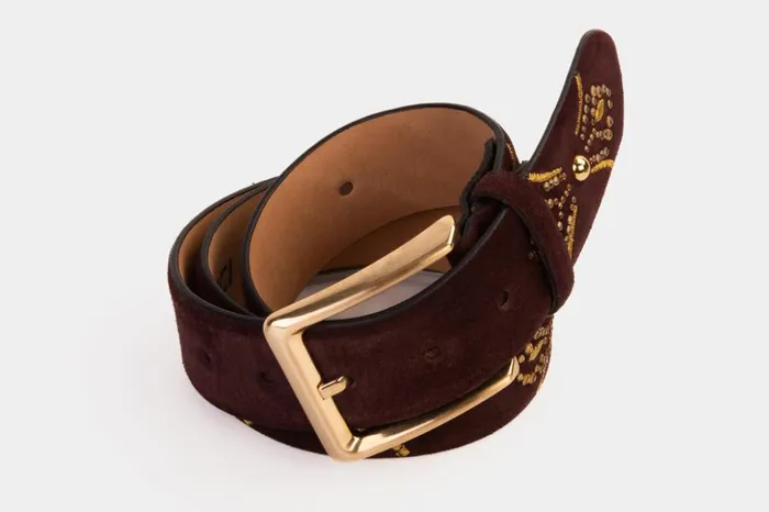 Vinci Leather Leather Belts The Lazio Burgundy Suede Leather Belt 8211 Men