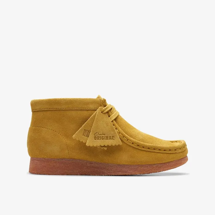 Wallabee Boot Older Dark Olive Kids Clarks Originals