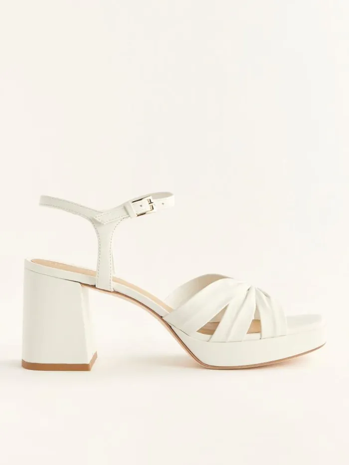 WeddingsShoes The Reformation Maize Platform Sandal White