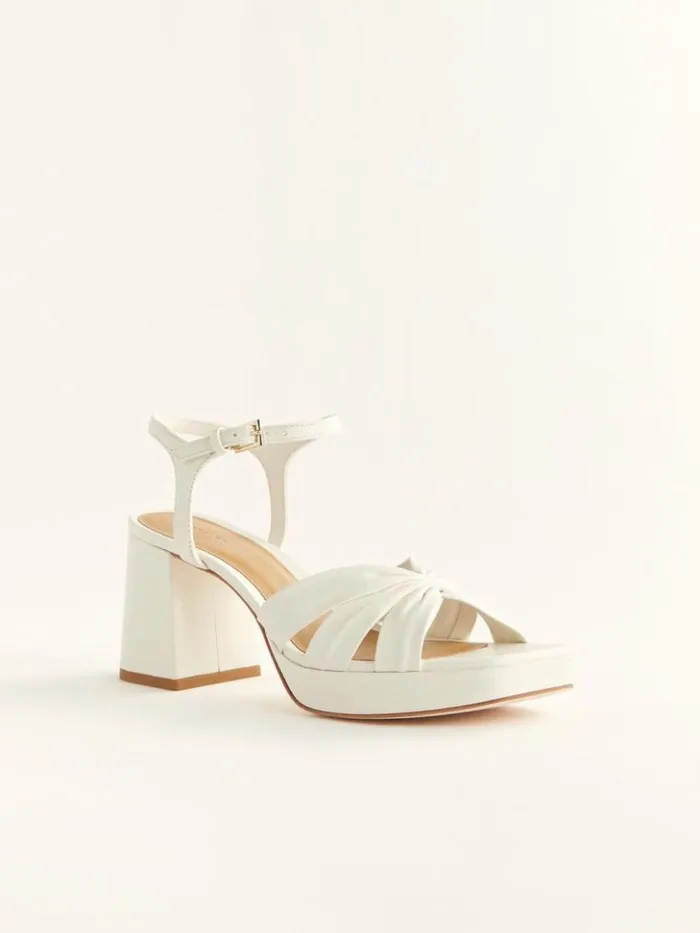 WeddingsShoes The Reformation Maize Platform Sandal White