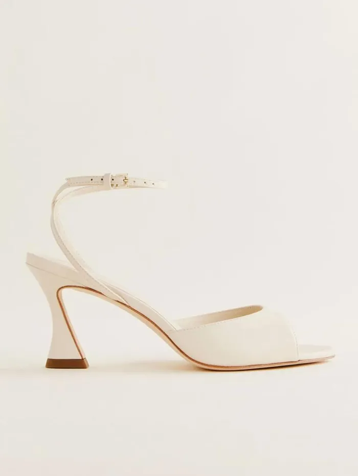 WeddingsShoes The Reformation Noa Heeled Sandal Almond Leather