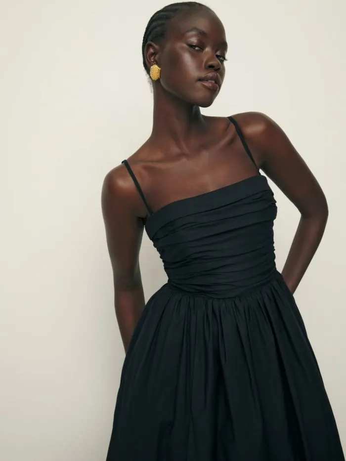 Weddings The Reformation Kastoria Dress Black