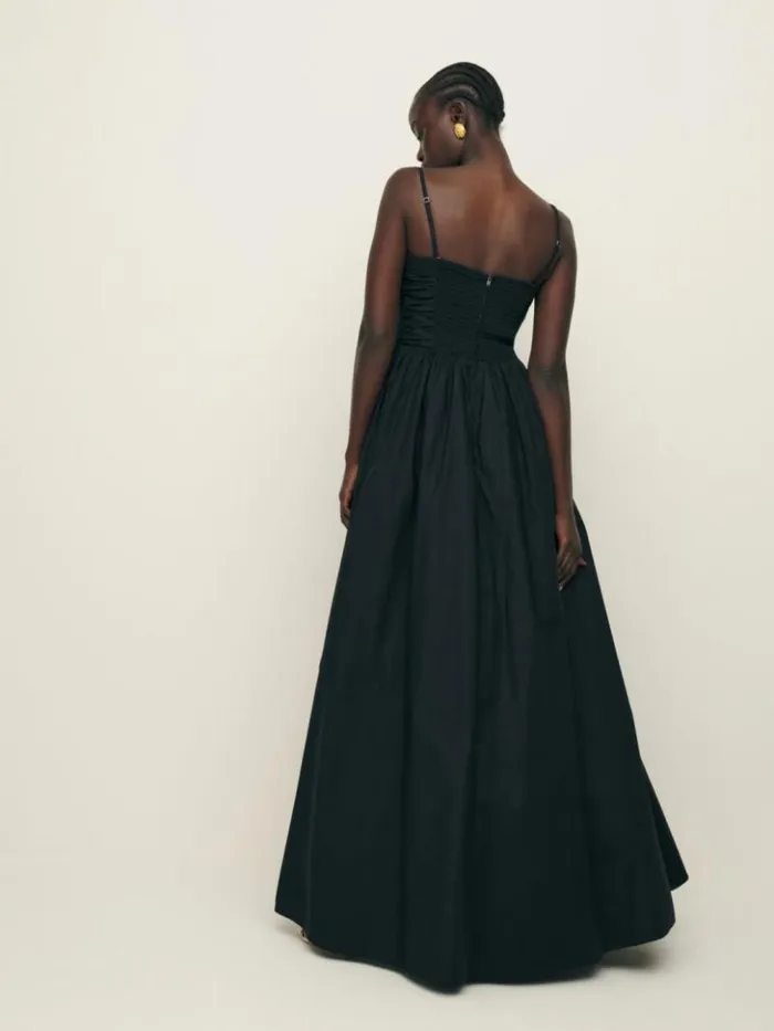 Weddings The Reformation Kastoria Dress Black