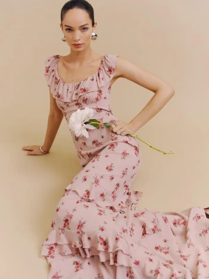 Weddings The Reformation Tripoli Dress Tea Time