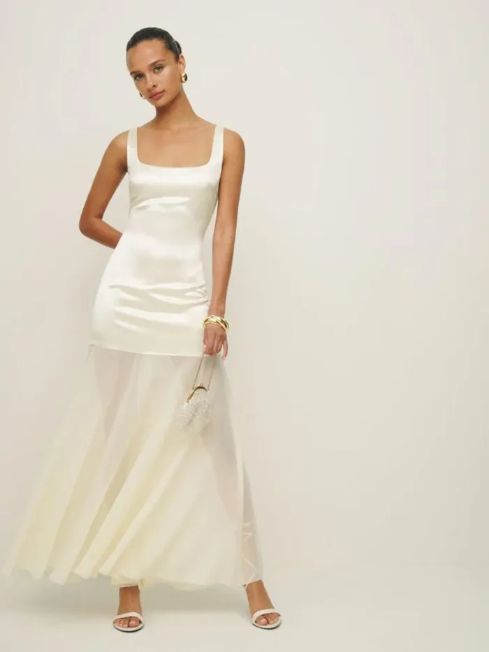 Weddings The Reformation Zaire Dress Ivory