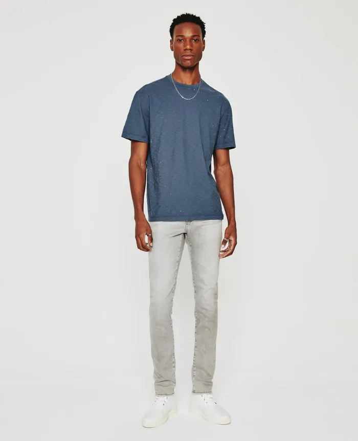 Wesley Crew Stone Dot Navy Multi Men AG Jeans Tees Wesley Crew Stone Dot Navy Multi Men AG Jeans Tees