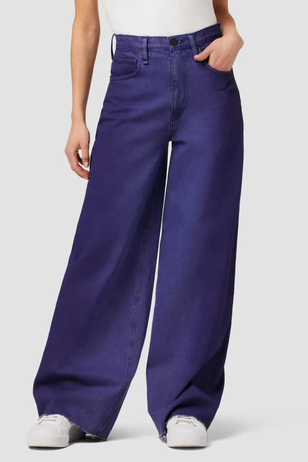 Wide Leg Women Hudson Jeans James HighRise Wide Leg Jean Deep Wisteria Ombre