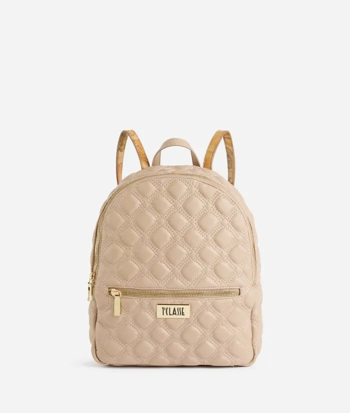 Woman Backpacks Bucket and Belt Bags Alviero Martini 1c Matelass Backpack Light Taupe Woman Backpacks Bucket and Belt Bags Alviero Martini 1c Matelass Backpack Light Taupe
