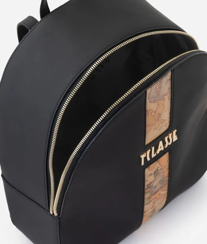 Woman Backpacks Bucket and Belt Bags Alviero Martini Journey Geo Backpack Black