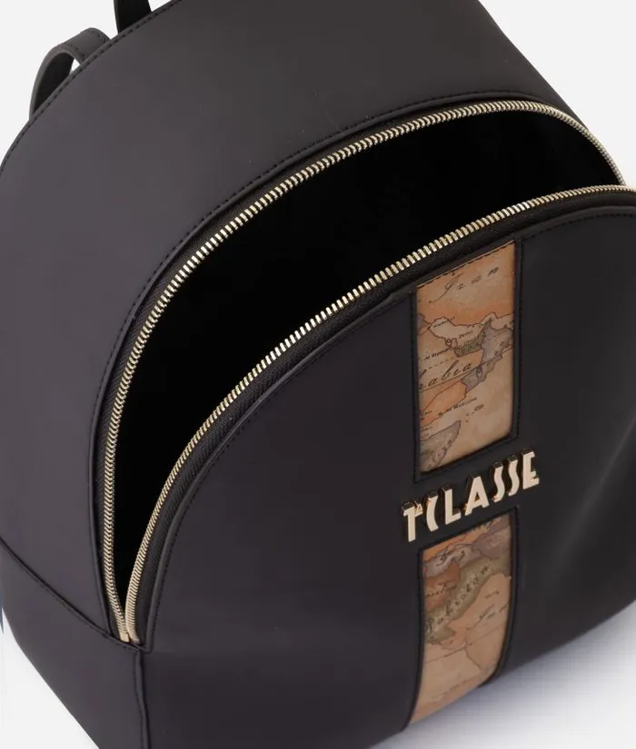 Woman Backpacks Bucket and Belt Bags Alviero Martini Journey Geo Backpack Ebony