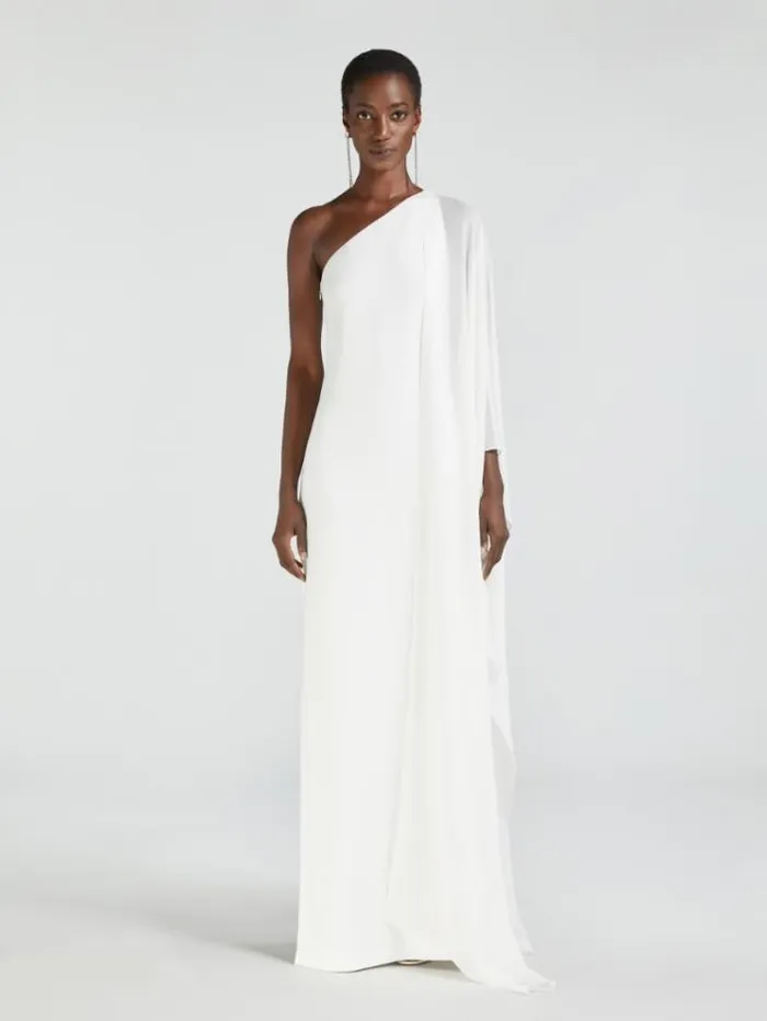 Woman Cady Dress Optical White Maxmara Bridal Clothing