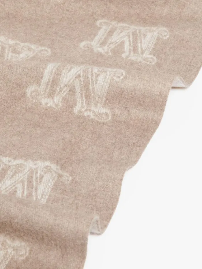 Woman Cashmere Stole Beige Maxmara Scarves And Foulards Woman Cashmere Stole Beige Maxmara Scarves And Foulards