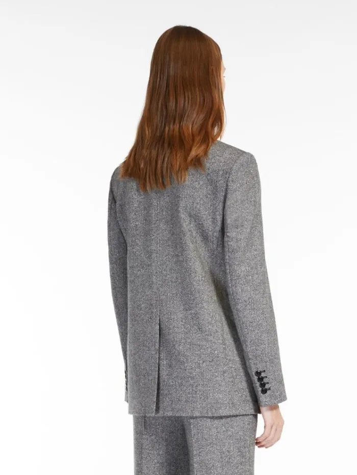 Woman Doublebreasted Wool Blazer Black Maxmara Suit Woman Doublebreasted Wool Blazer Black Maxmara Suit