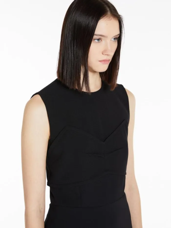 Woman Dress With Intarsia And Cutout On The Back Black Maxmara Dresses Woman Dress With Intarsia And Cutout On The Back Black Maxmara Dresses