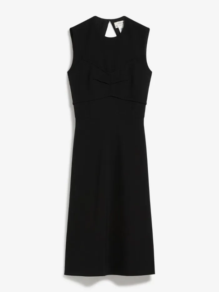 Woman Dress With Intarsia And Cutout On The Back Black Maxmara Dresses Woman Dress With Intarsia And Cutout On The Back Black Maxmara Dresses