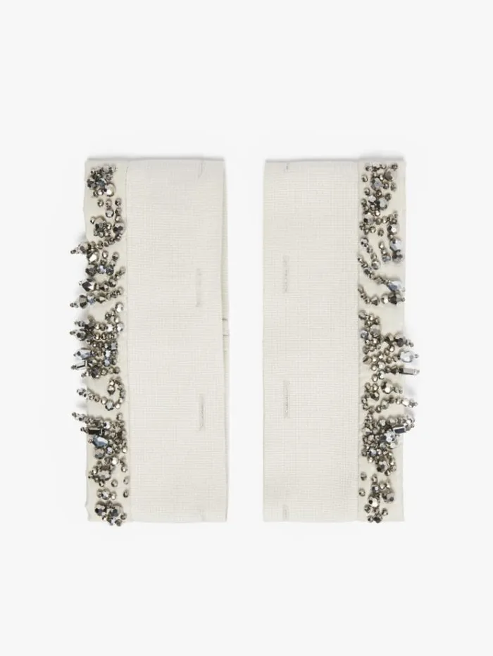 Woman Embroidered Cuffs Ecru Maxmara The Cube Accessories