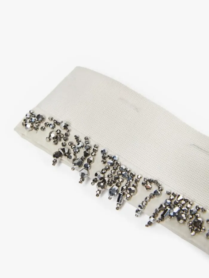 Woman Embroidered Cuffs Ecru Maxmara The Cube Accessories Woman Embroidered Cuffs Ecru Maxmara The Cube Accessories