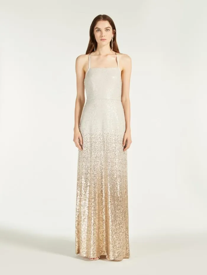 Woman Embroidered Tulle Dress Beige Maxmara Bridal Clothing