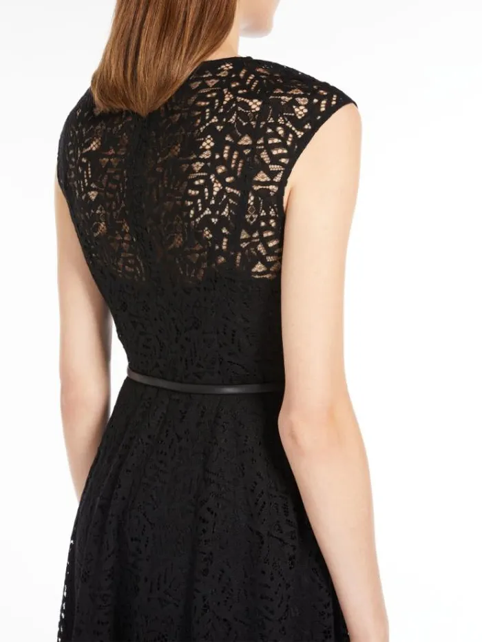 Woman Feminine Lace Dress Black Maxmara Dresses