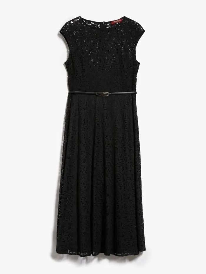 Woman Feminine Lace Dress Black Maxmara Dresses