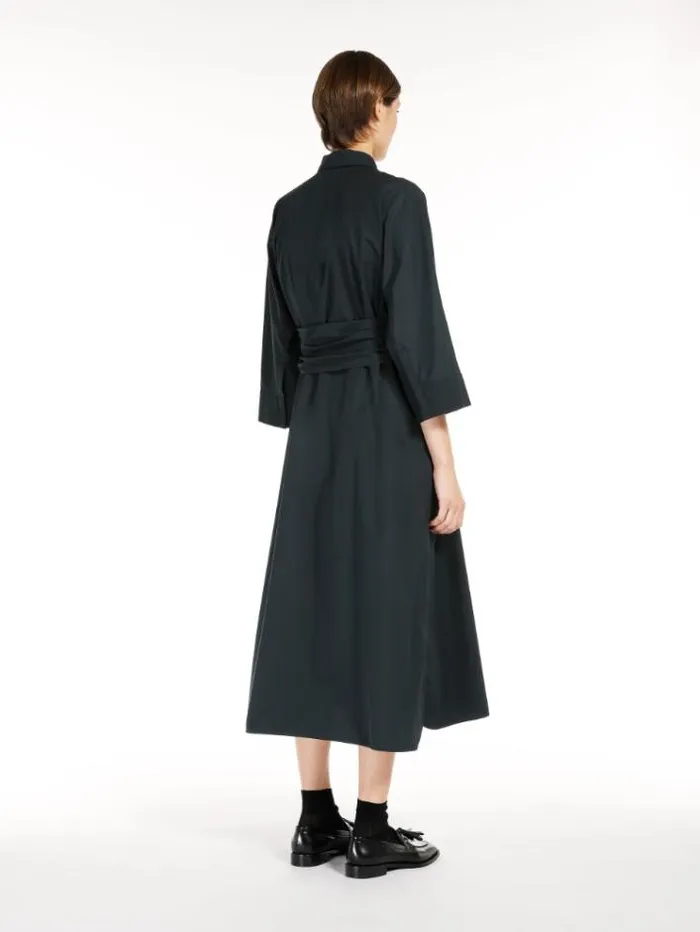 Woman Long Poplin Shirt Moss Green Maxmara Dresses Woman Long Poplin Shirt Moss Green Maxmara Dresses