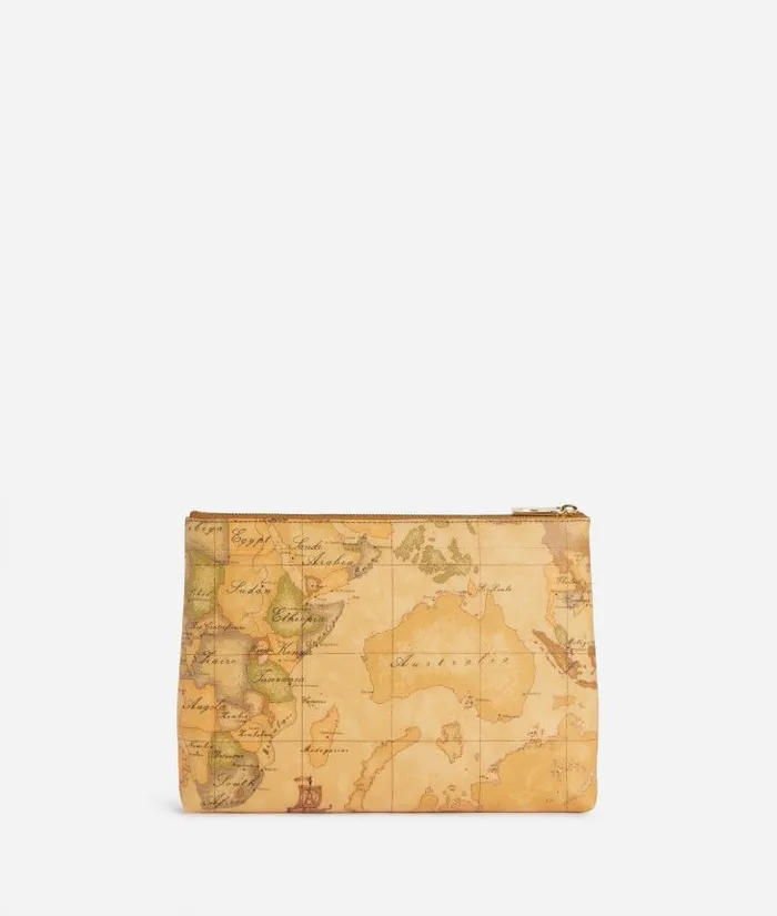 Woman Mini Bags and Pouches Alviero Martini 3d Geo Clutch With Hand Strap Chestnut