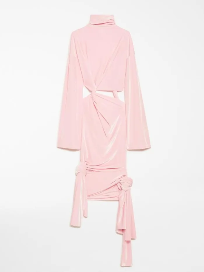 Woman Open Detailadorned Velvet Dress Sugaredalmond Rose Maxmara Dresses Woman Open Detailadorned Velvet Dress Sugaredalmond Rose Maxmara Dresses
