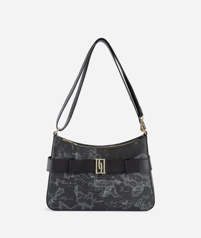 Woman Shoulder Bags Alviero Martini 1c Mirror Night Dual Wearability Shoulder Bag Black Woman Shoulder Bags Alviero Martini 1c Mirror Night Dual Wearability Shoulder Bag Black