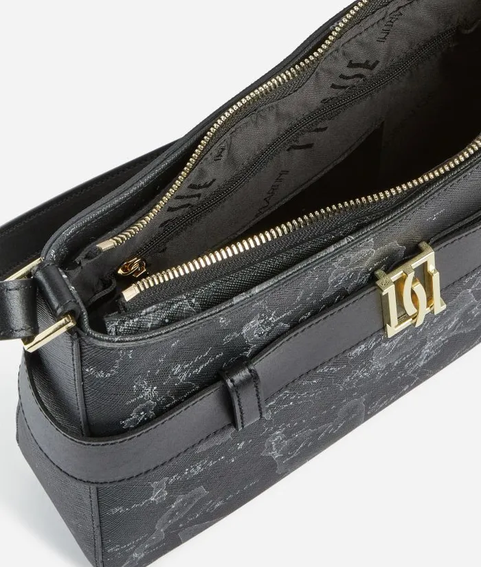 Woman Shoulder Bags Alviero Martini 1c Mirror Night Dual Wearability Shoulder Bag Black