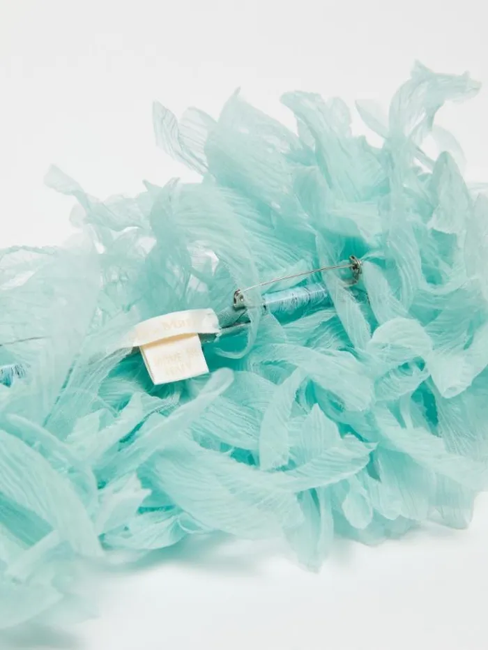 Woman Silk Crepon Flower Brooch Water Maxmara Bridal Accessories
