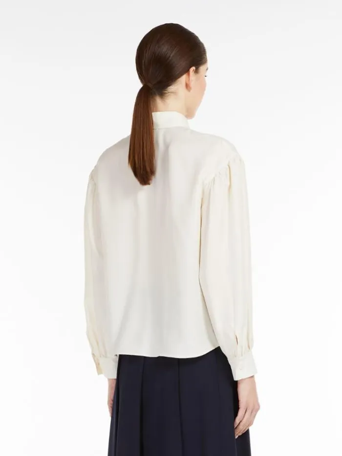 Woman Silk Shirt Ivory Maxmara Shirts And Tops
