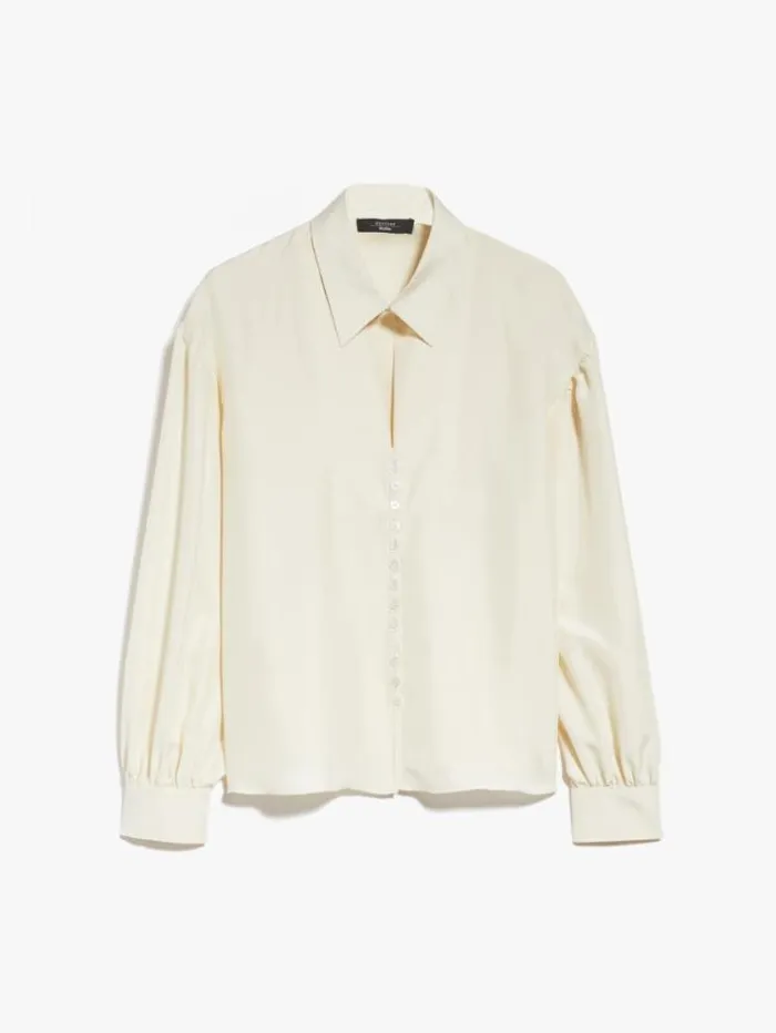 Woman Silk Shirt Ivory Maxmara Shirts And Tops