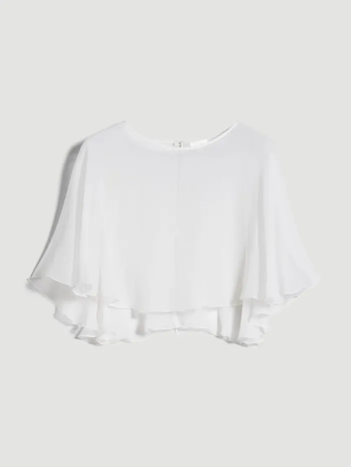 Woman Silk Shrug White Maxmara Bridal Accessories Woman Silk Shrug White Maxmara Bridal Accessories