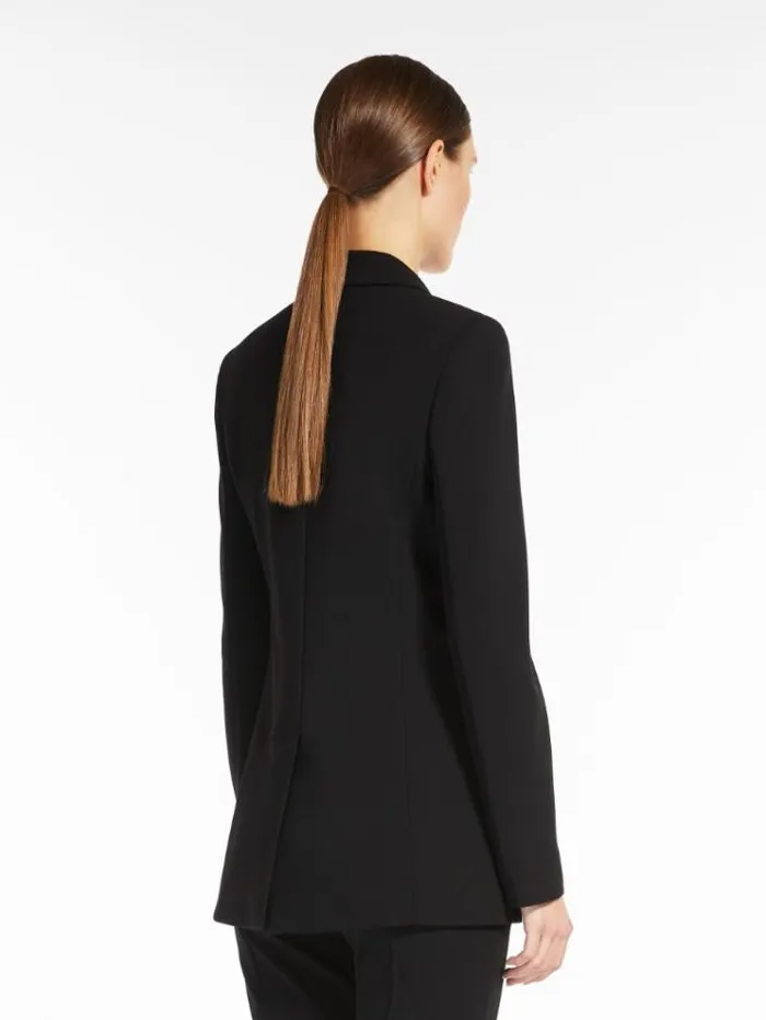 Woman Singlebreasted Jersey Blazer Black Maxmara Suit Woman Singlebreasted Jersey Blazer Black Maxmara Suit