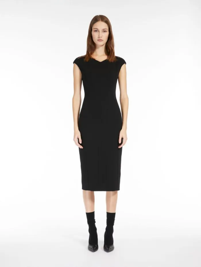 Woman Slimfit Cady Dress Black Maxmara Dresses