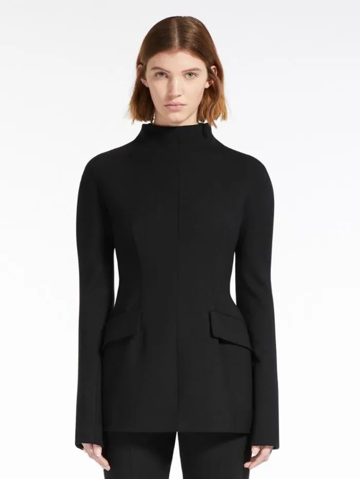 Woman Slimfit Deconstructed Jacket Black Maxmara Suit