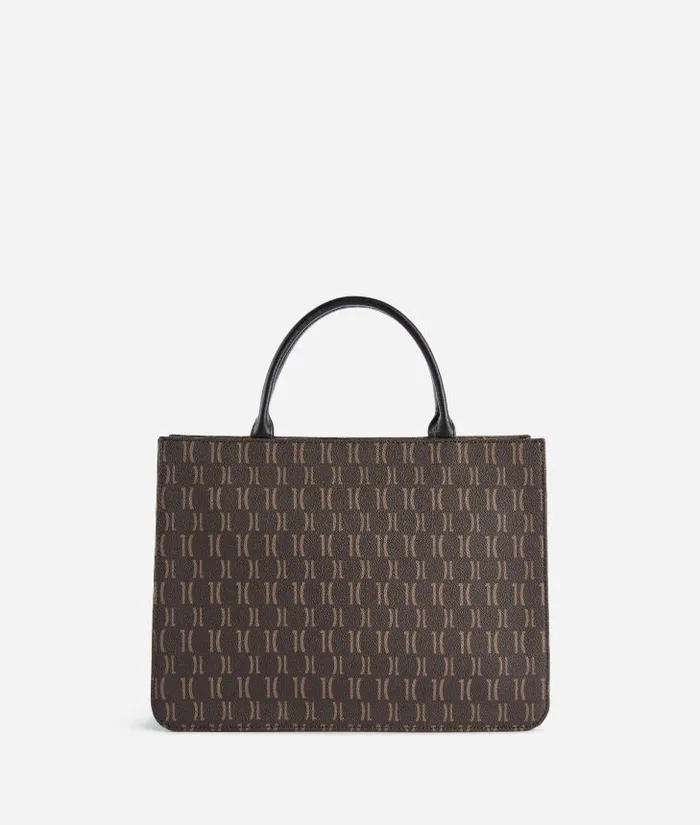 Woman Top Handle Bags Alviero Martini 3d Monogram Handbag With Crossbody Strap Black