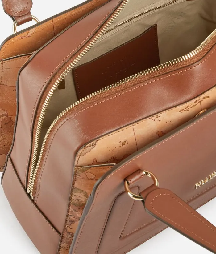 Woman Top Handle Bags Alviero Martini Future Bag Handbag With Crossbody Strap Chestnut