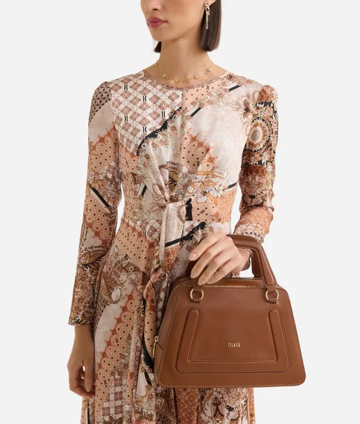 Woman Top Handle Bags Alviero Martini Future Bag Handbag With Crossbody Strap Chestnut