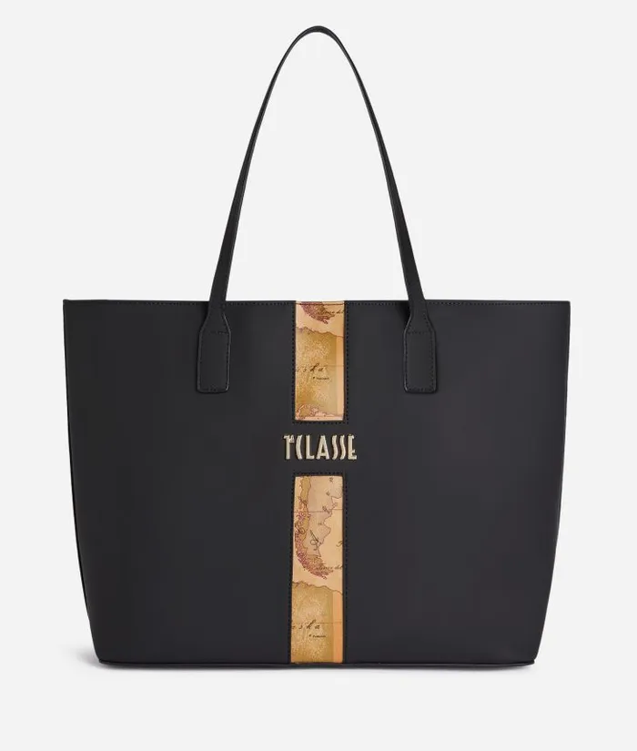Woman Totes Alviero Martini Journey Geo Shopper Bag Black