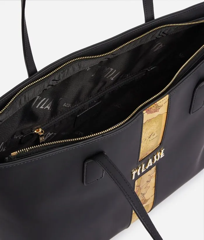 Woman Totes Alviero Martini Journey Geo Shopper Bag Black