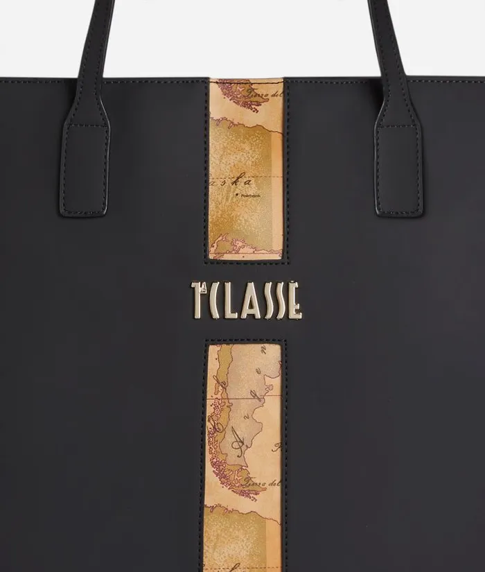 Woman Totes Alviero Martini Journey Geo Shopper Bag Black