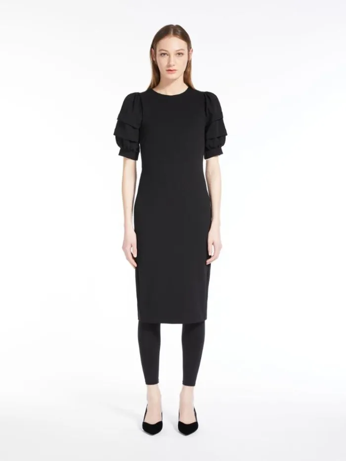 Woman Tube Dress In Stretch Jersey Black Maxmara Dresses