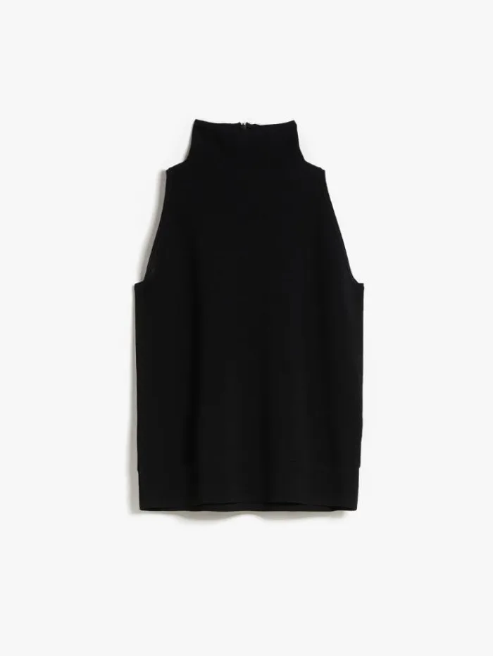 Woman Viscose Yarn High Neck Top Black Maxmara Knitwear And Sweatshirts Woman Viscose Yarn High Neck Top Black Maxmara Knitwear And Sweatshirts