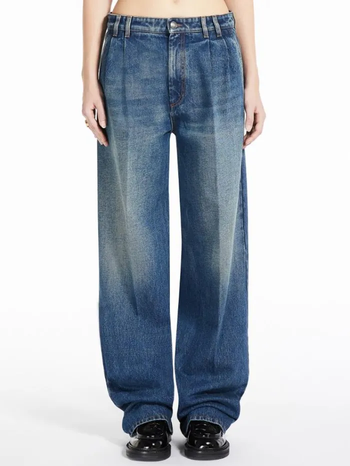 Woman Widefit Jeans Cornflower Blue Maxmara Trousers