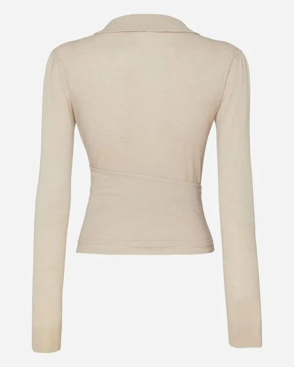 Women 007 Superfine Wrap TopIn Oyster Pink Oyster Pink NPeal Tops and Tshirts