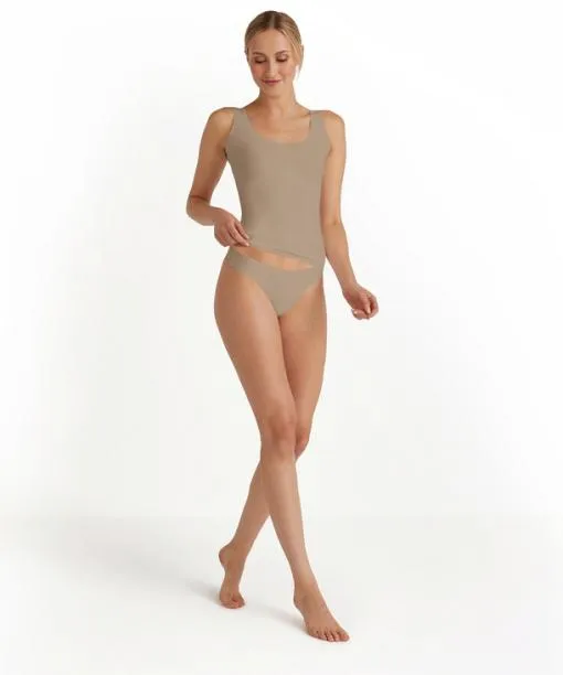 Women 2Pack Women Thong Daily Invisible Camel FALKE Panties and Slips
