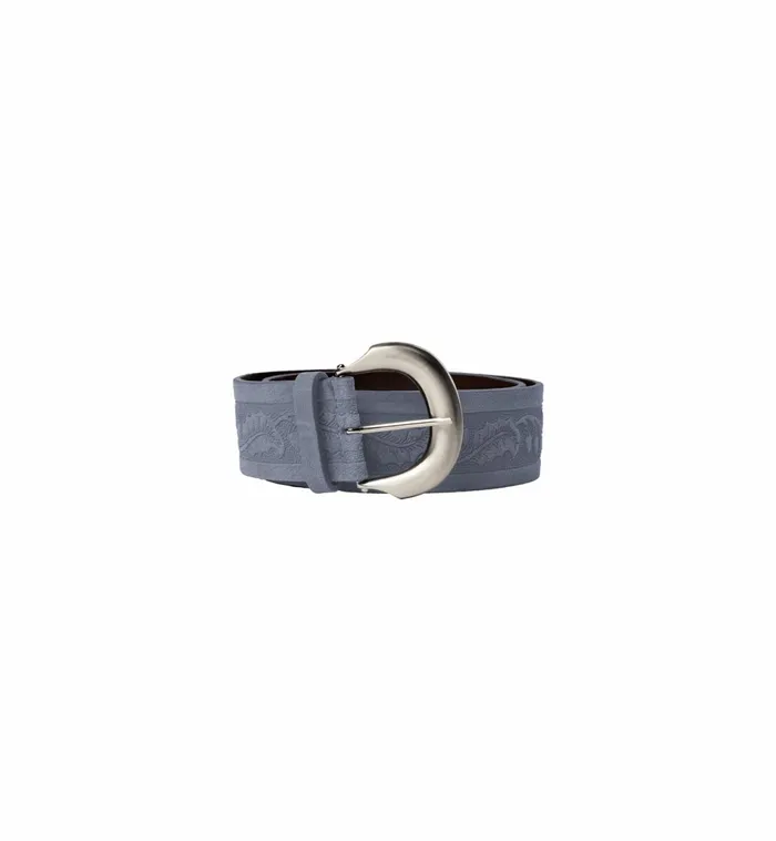 Women Accessories MOS MOSH MMEmbossed Suede Waist Belt Cashmere Blue