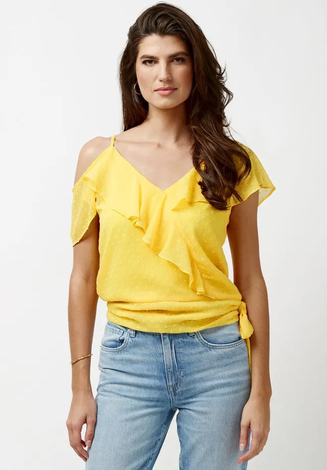 Women Addison Off Shoulder Blouse Beach Ball Buffalo David Bitton Blouses
