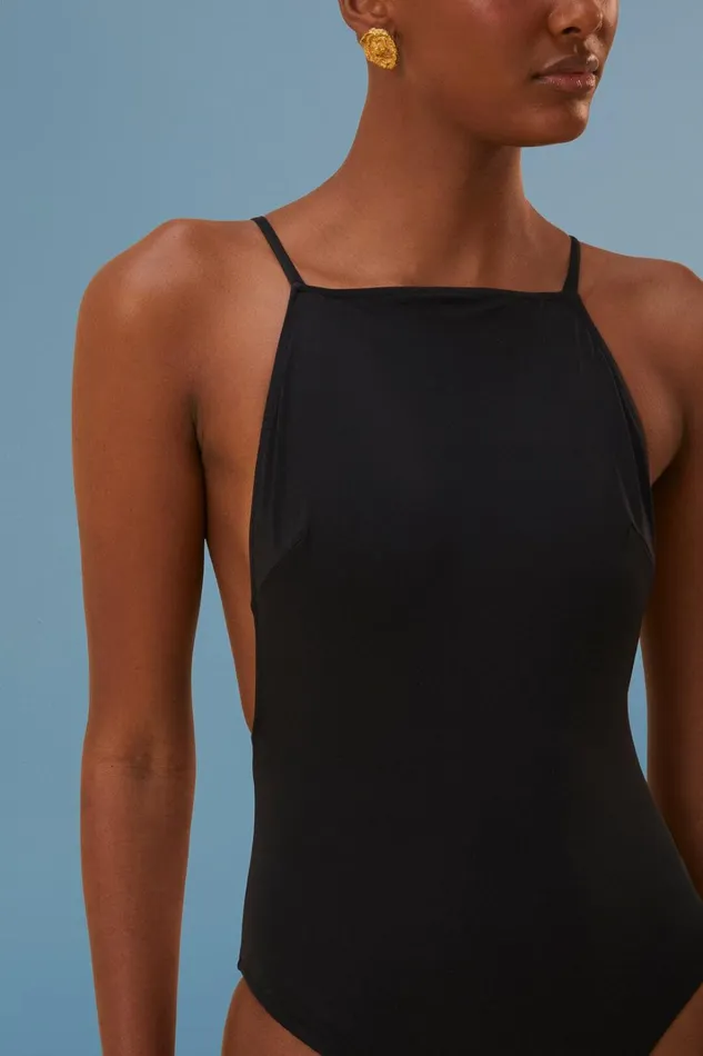 Women Black OnePiece Swimsuit Black FARM Rio OnePiece Swimsuits